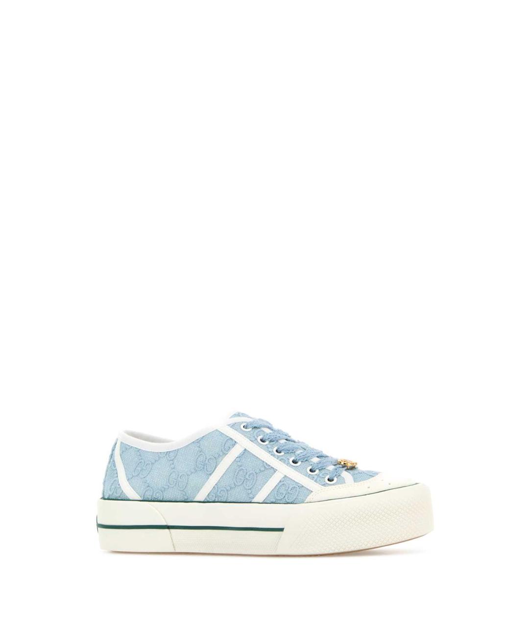 GUCCI Голубые текстильные кеды, фото 2