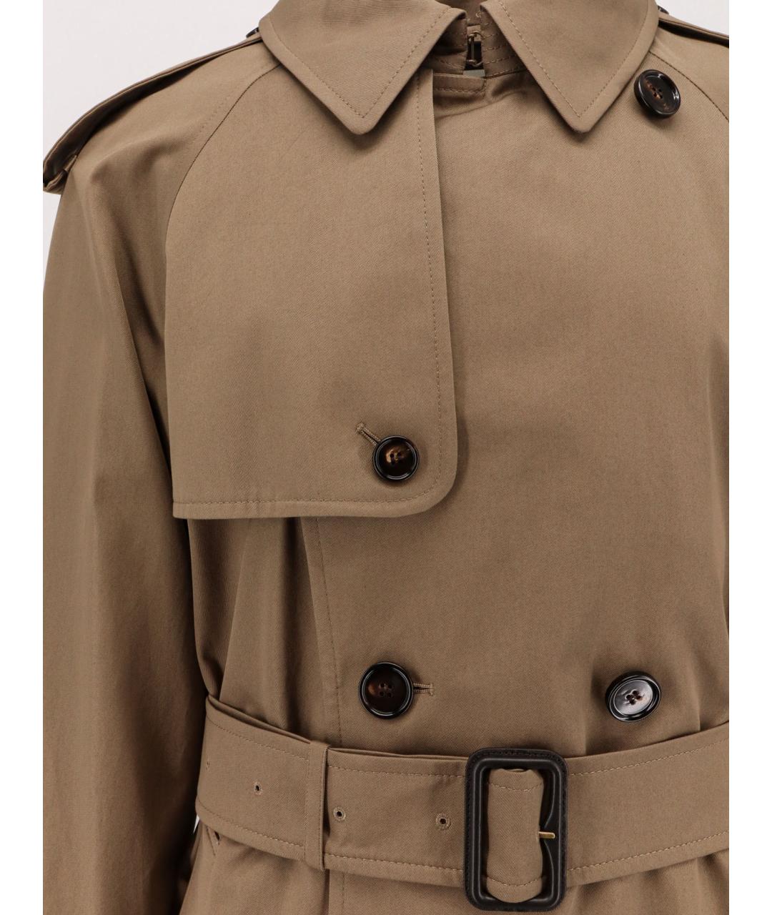 BURBERRY Бежевый хлопковый тренч / плащ, фото 3