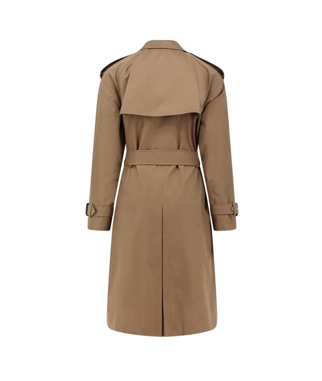 BURBERRY Бежевый хлопковый тренч / плащ, фото 2