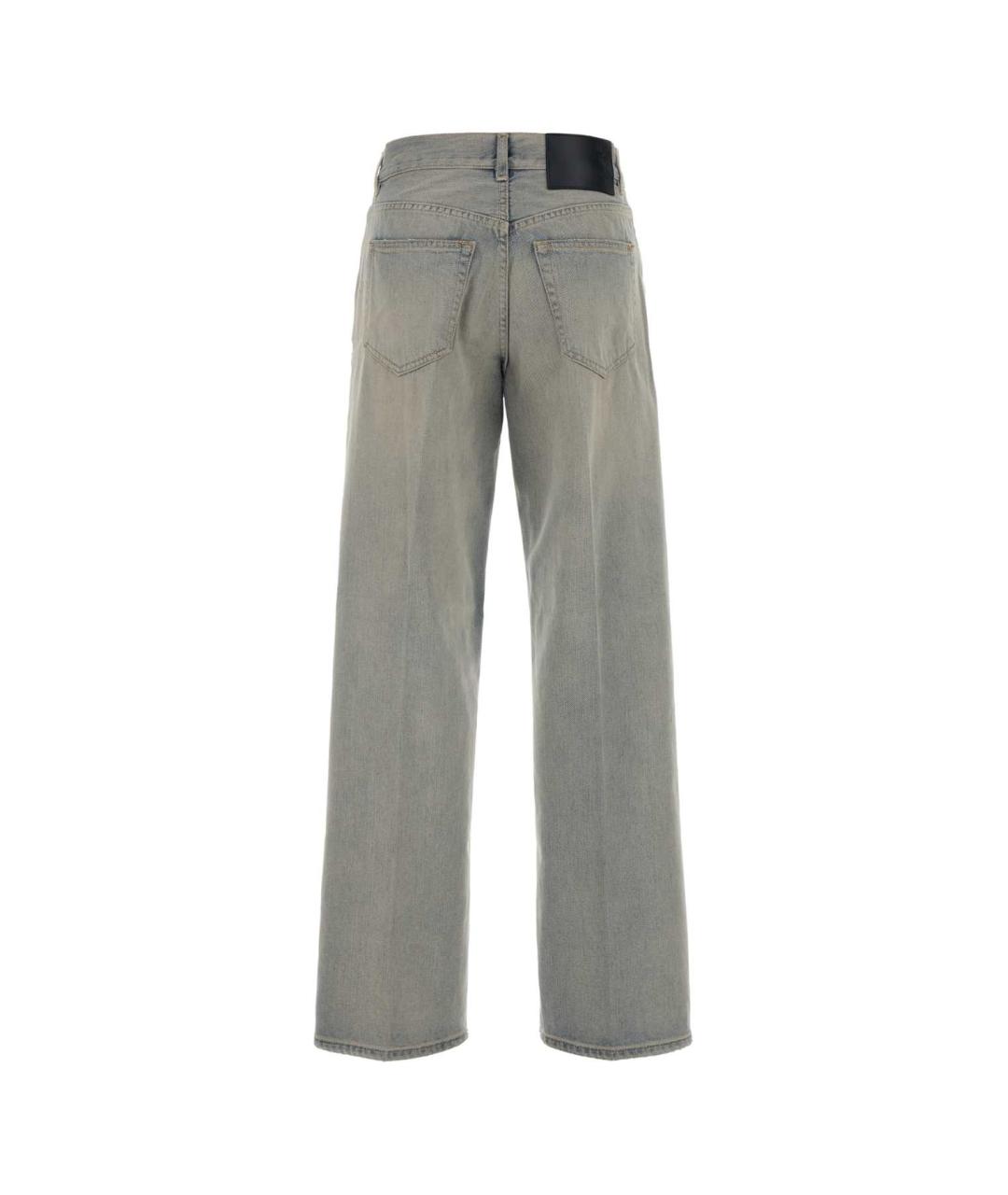 HAIKURE Голубые хлопковые прямые джинсы, фото 2