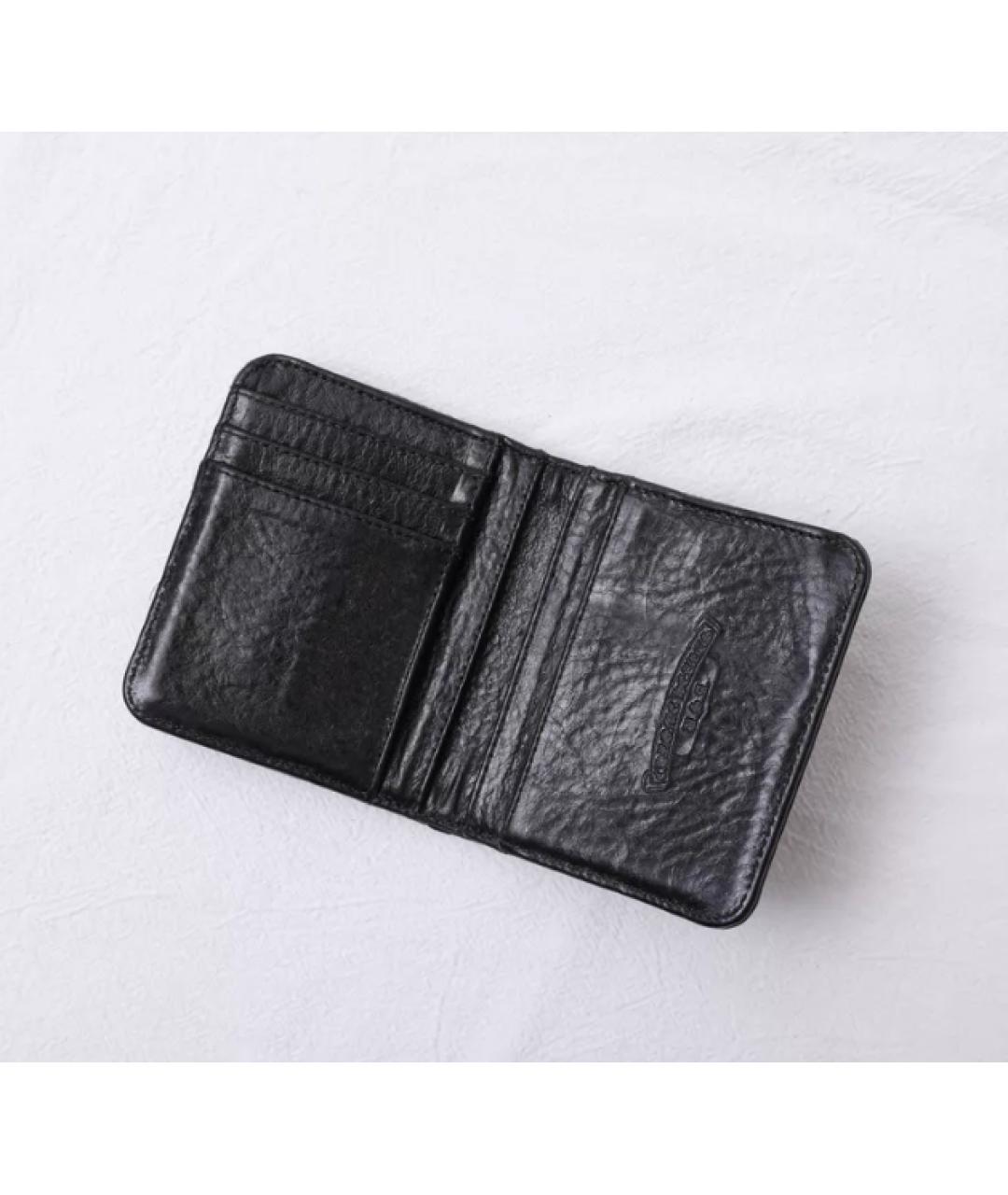 CHROME HEARTS Черный кожаный кошелек, фото 4