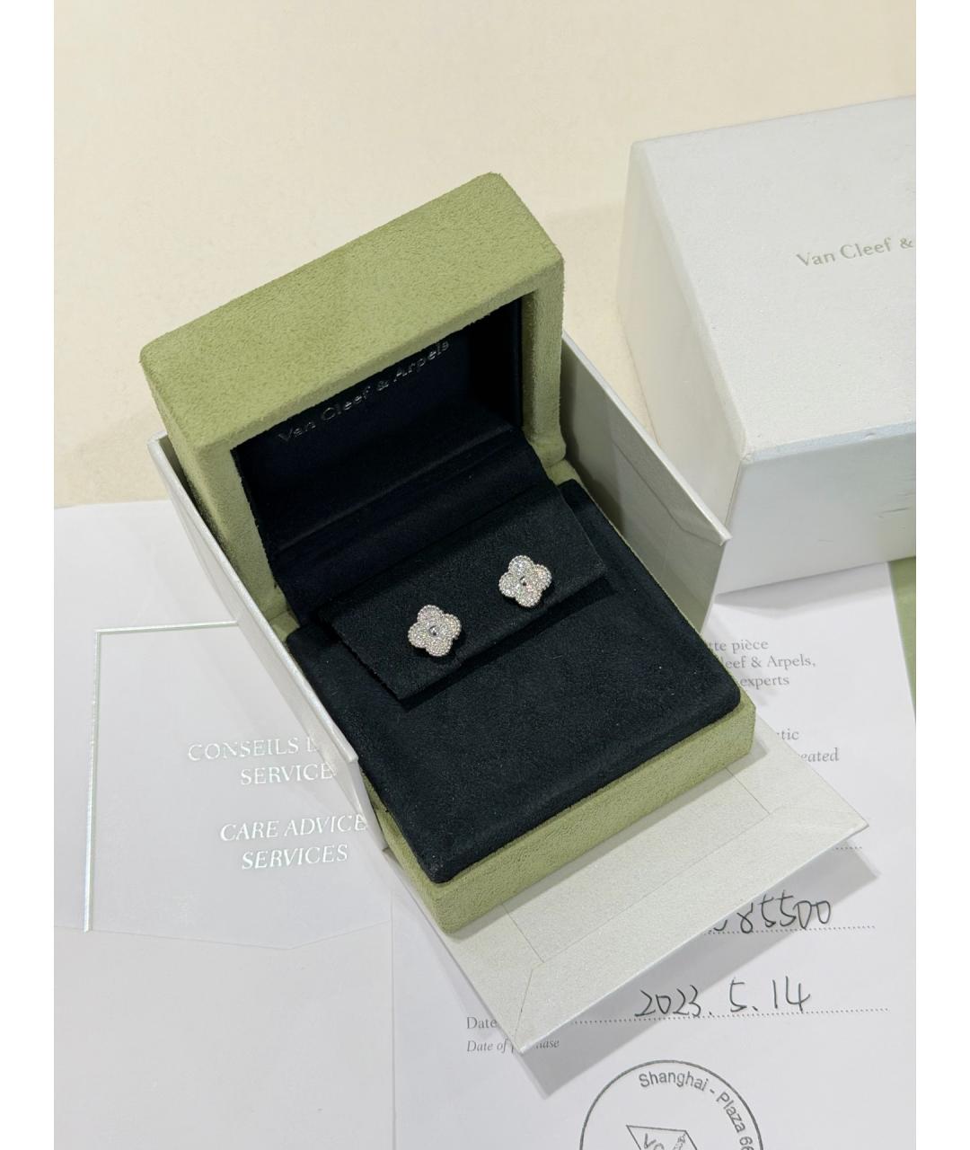 VAN CLEEF & ARPELS Серебряные серьги из белого золота, фото 2