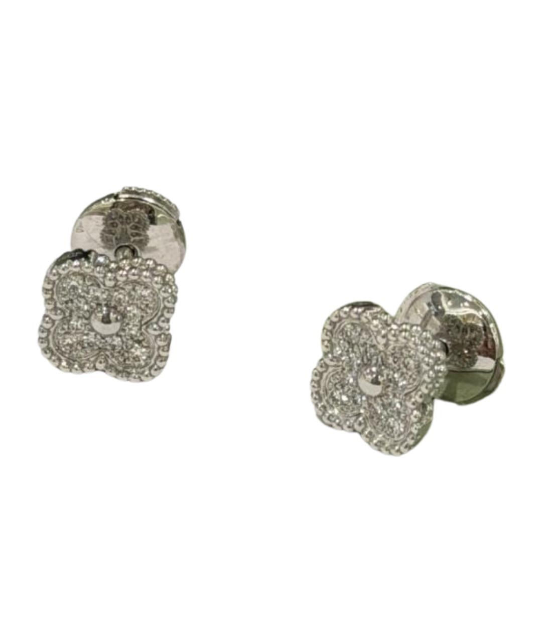 VAN CLEEF & ARPELS Серебряные серьги из белого золота, фото 1