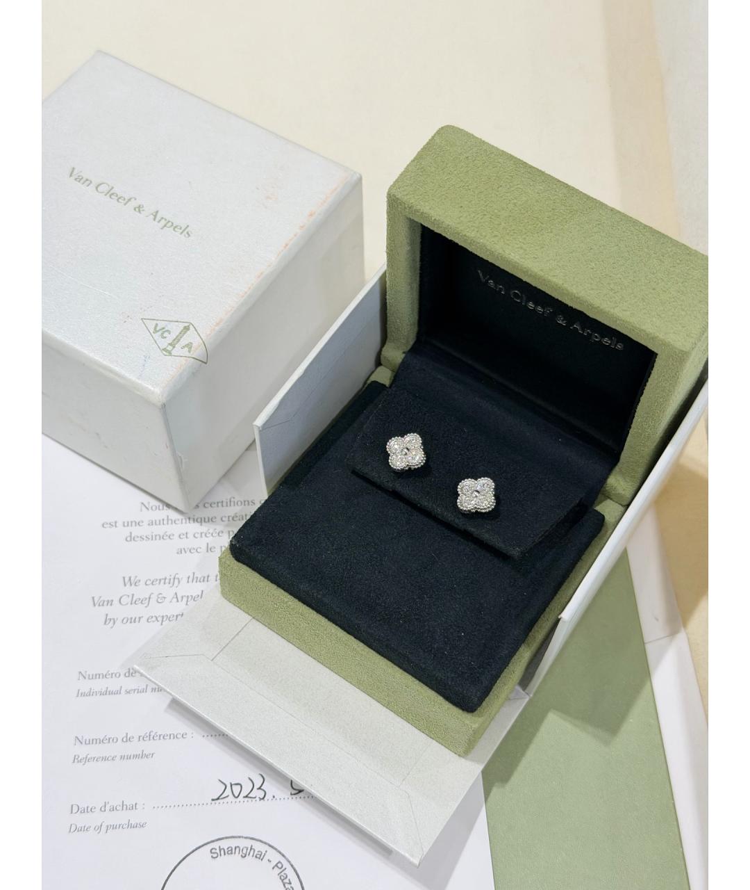 VAN CLEEF & ARPELS Серебряные серьги из белого золота, фото 4