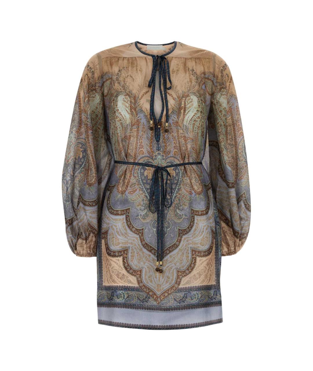ZIMMERMANN Мульти шелковое повседневное платье, фото 1