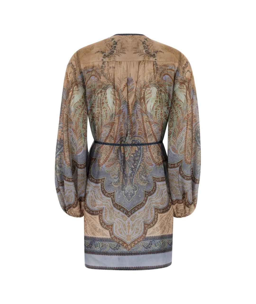 ZIMMERMANN Мульти шелковое повседневное платье, фото 2