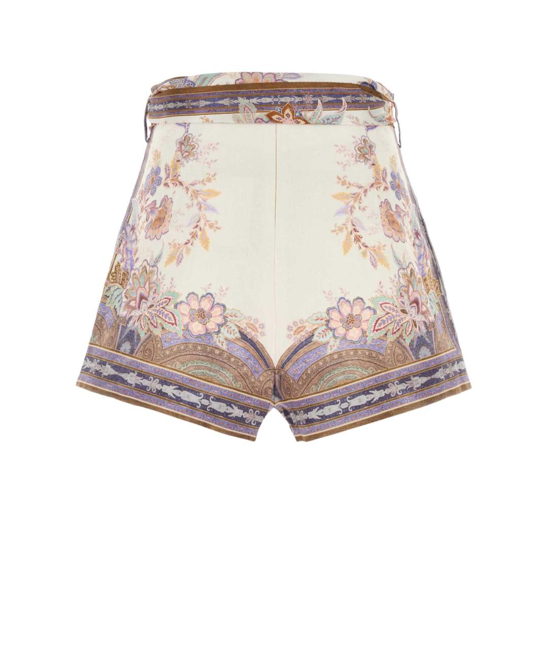 ZIMMERMANN Мульти льняные шорты, фото 2