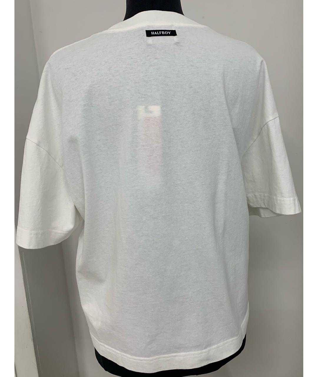 HALFBOY Белая хлопковая футболка, фото 4