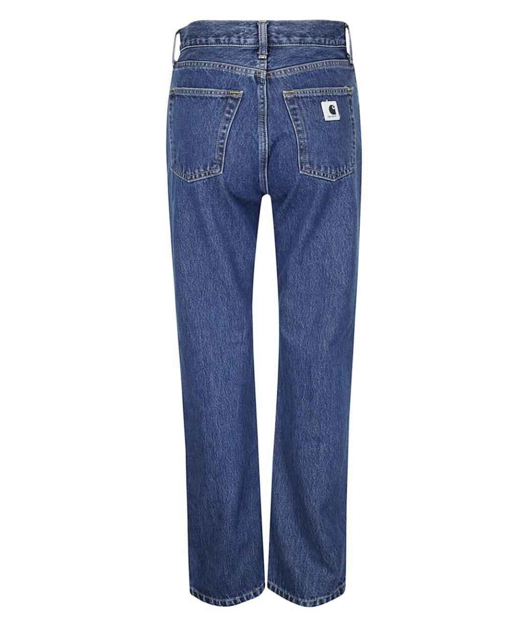 CARHARTT WIP Синие хлопковые прямые джинсы, фото 2