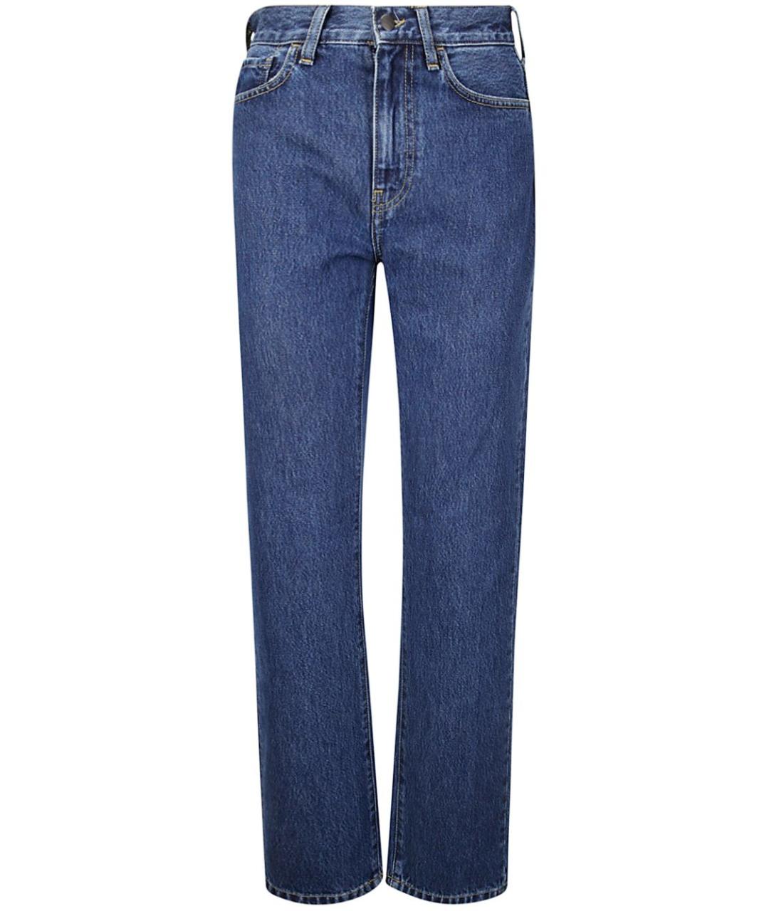 CARHARTT WIP Синие хлопковые прямые джинсы, фото 1