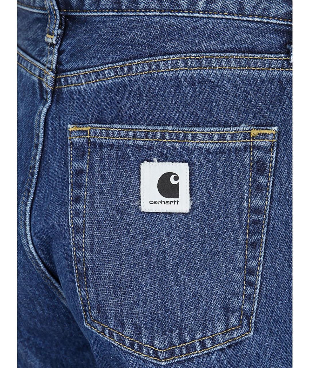 CARHARTT WIP Синие хлопковые прямые джинсы, фото 3