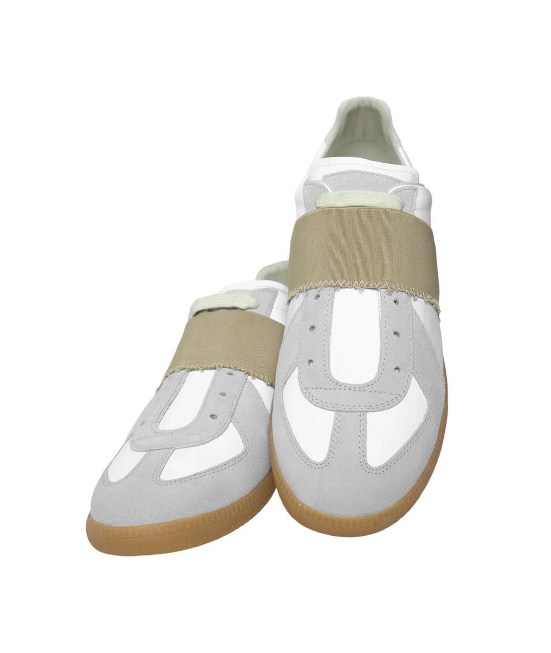 MAISON MARGIELA Белые кожаные кеды, фото 3