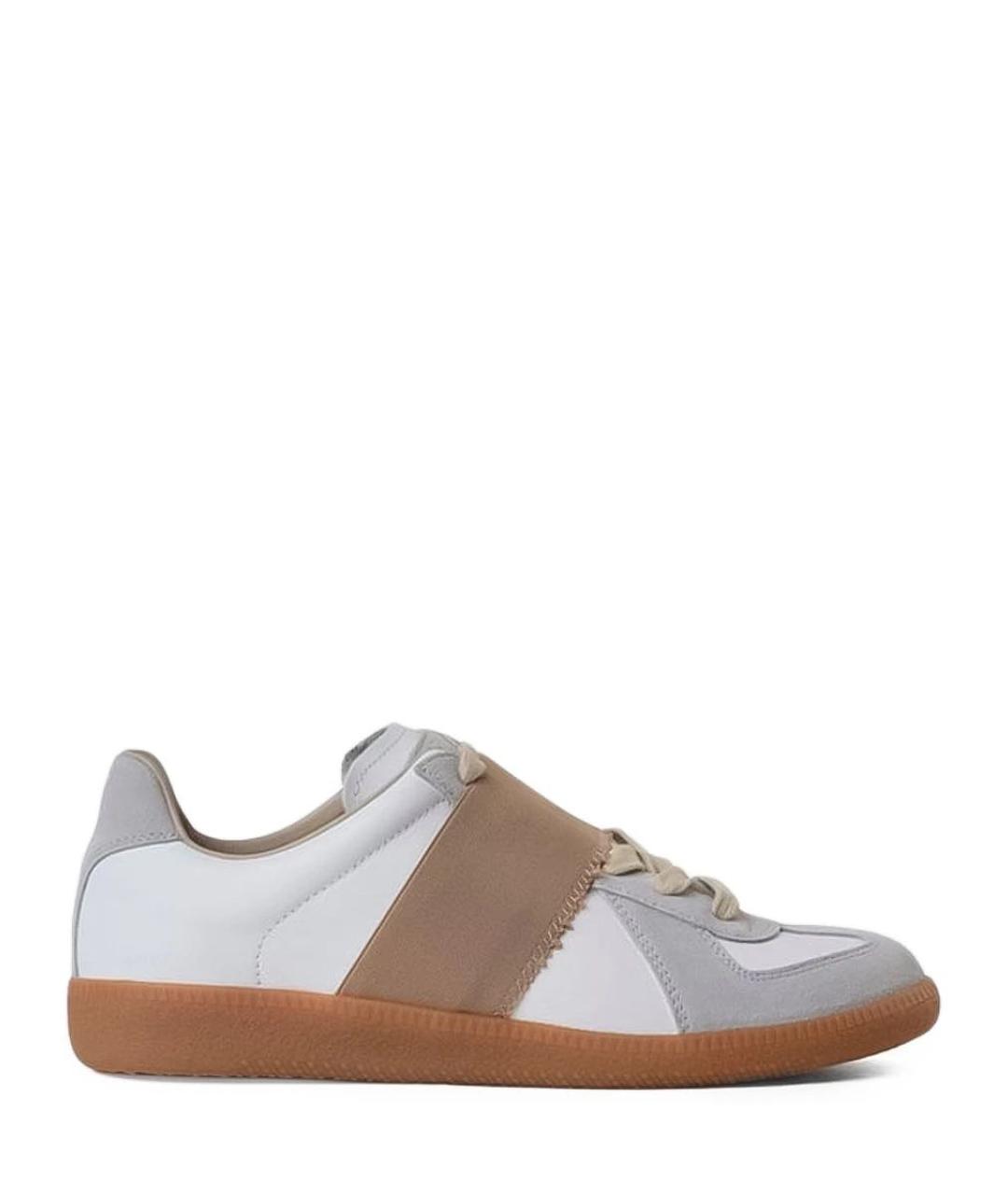 MAISON MARGIELA Белые кожаные кеды, фото 5