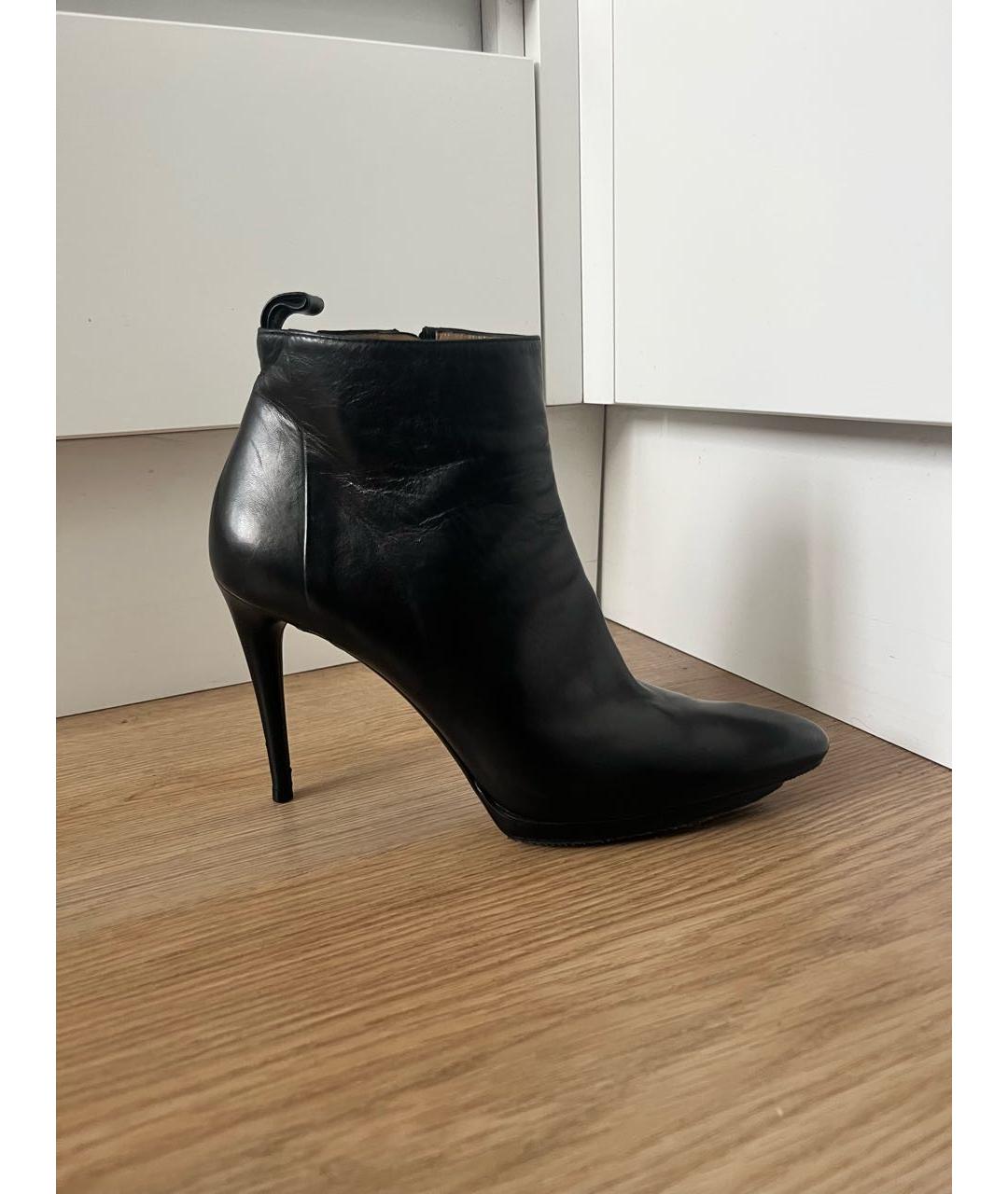 BALENCIAGA Черные кожаные ботильоны, фото 5