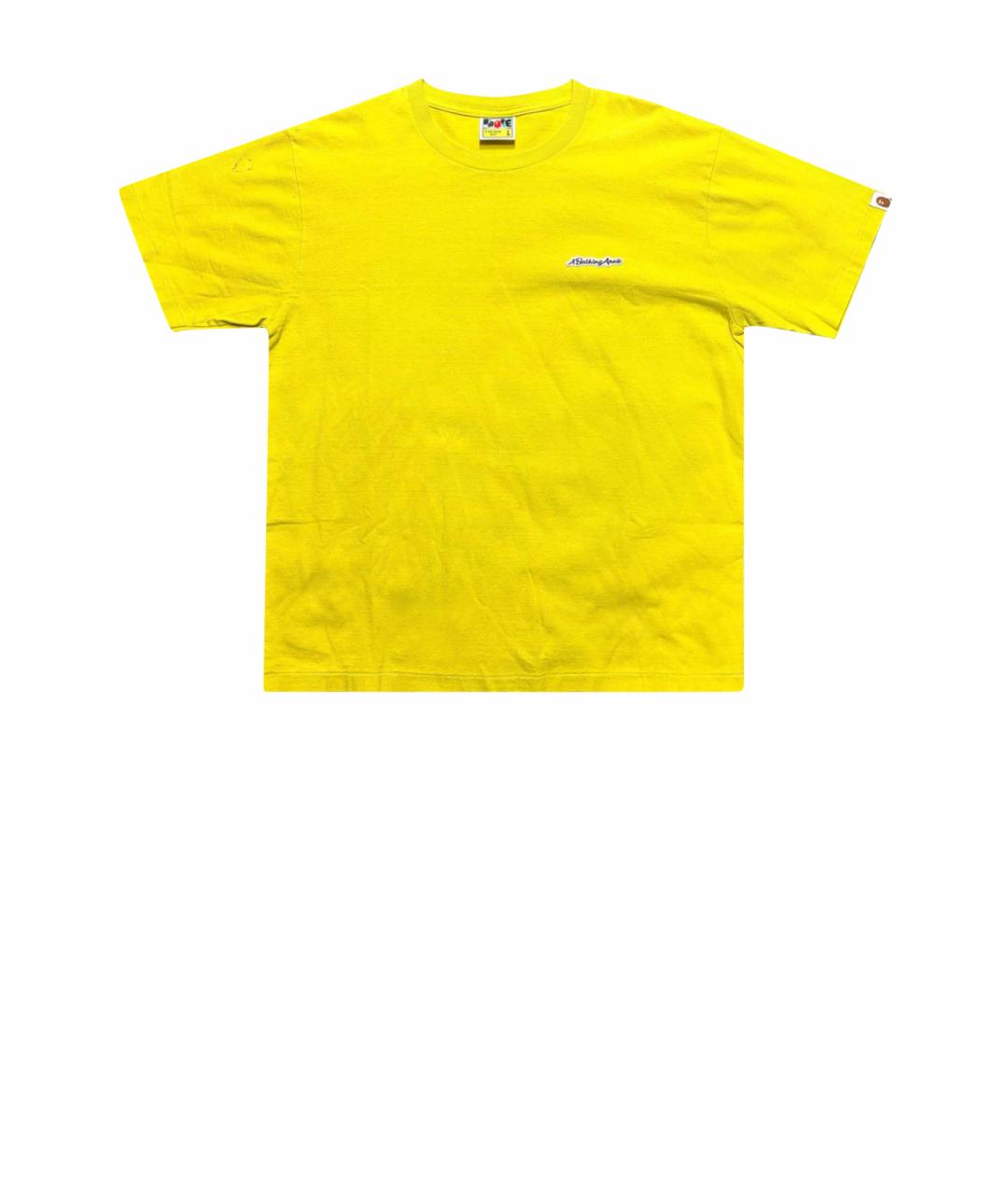 BAPE Желтая хлопковая футболка, фото 1
