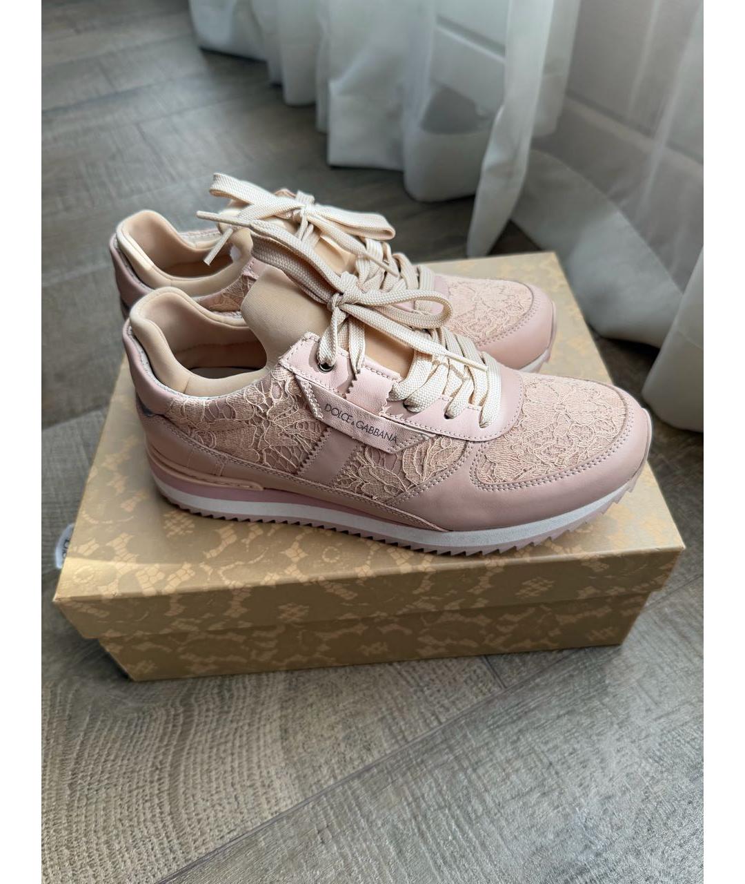 DOLCE&GABBANA Бежевые кроссовки, фото 7