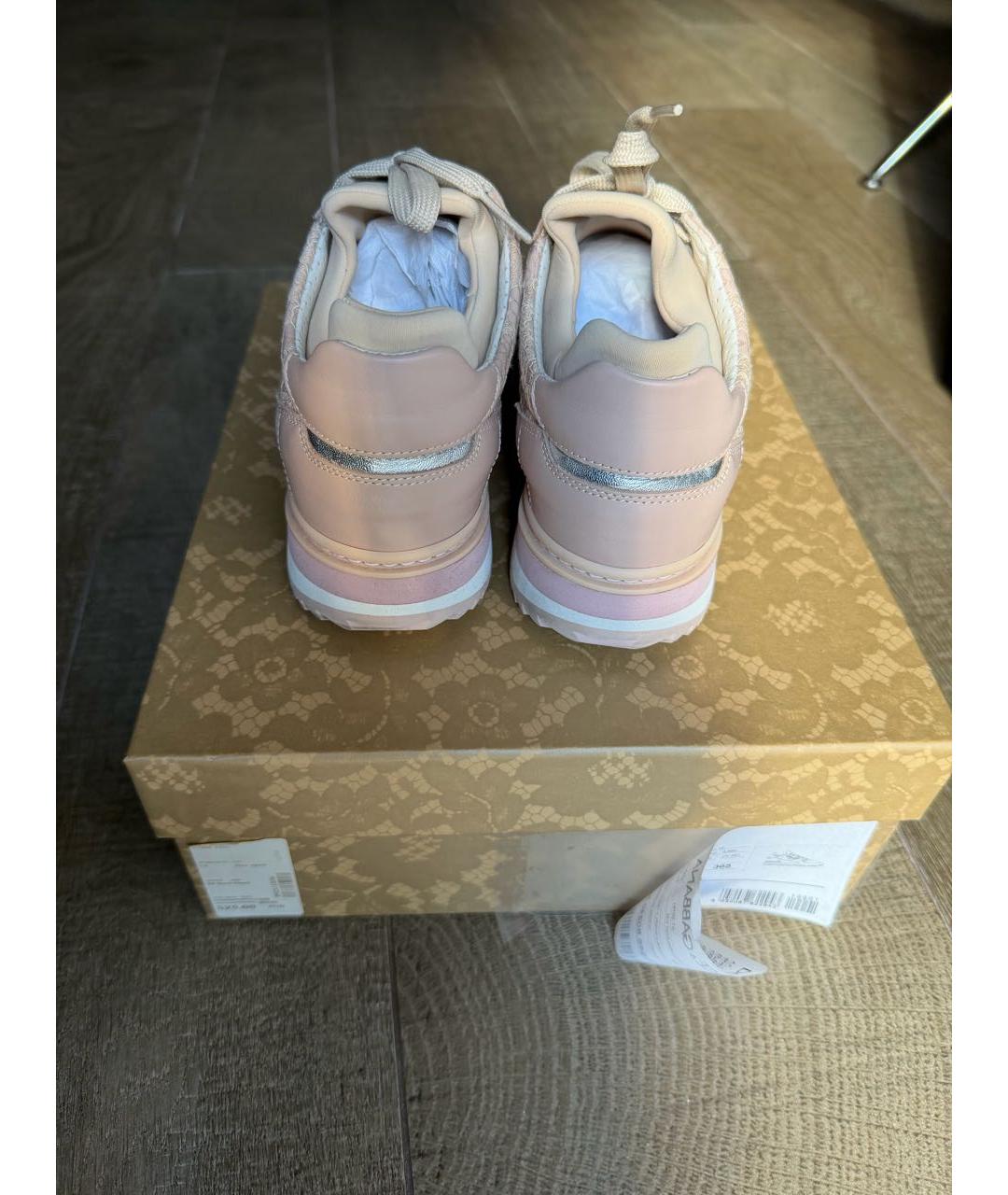 DOLCE&GABBANA Бежевые кроссовки, фото 4