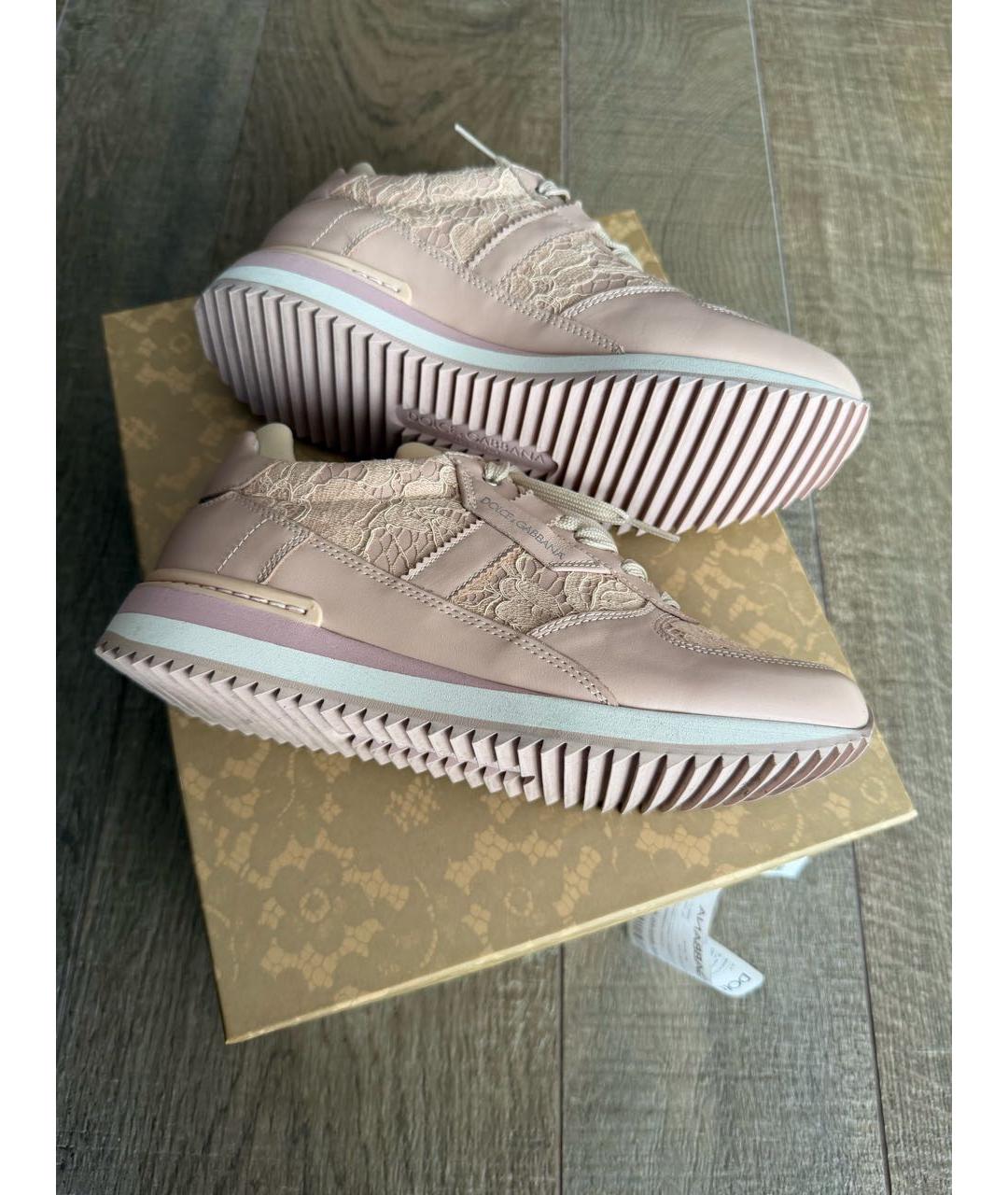 DOLCE&GABBANA Бежевые кроссовки, фото 5