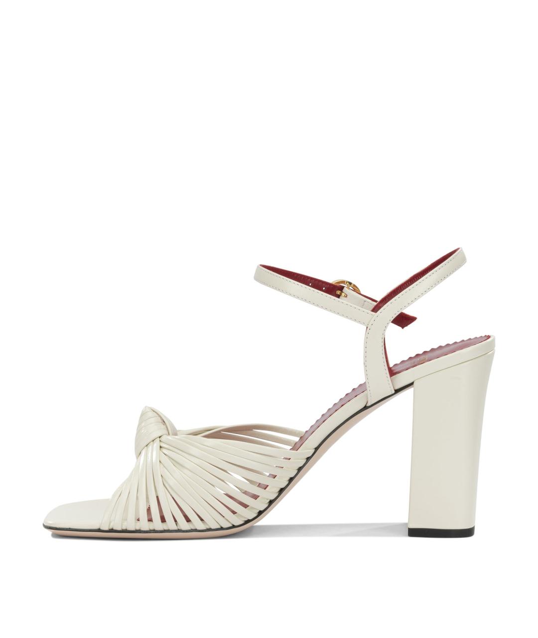 VALENTINO Белые кожаные босоножки, фото 3