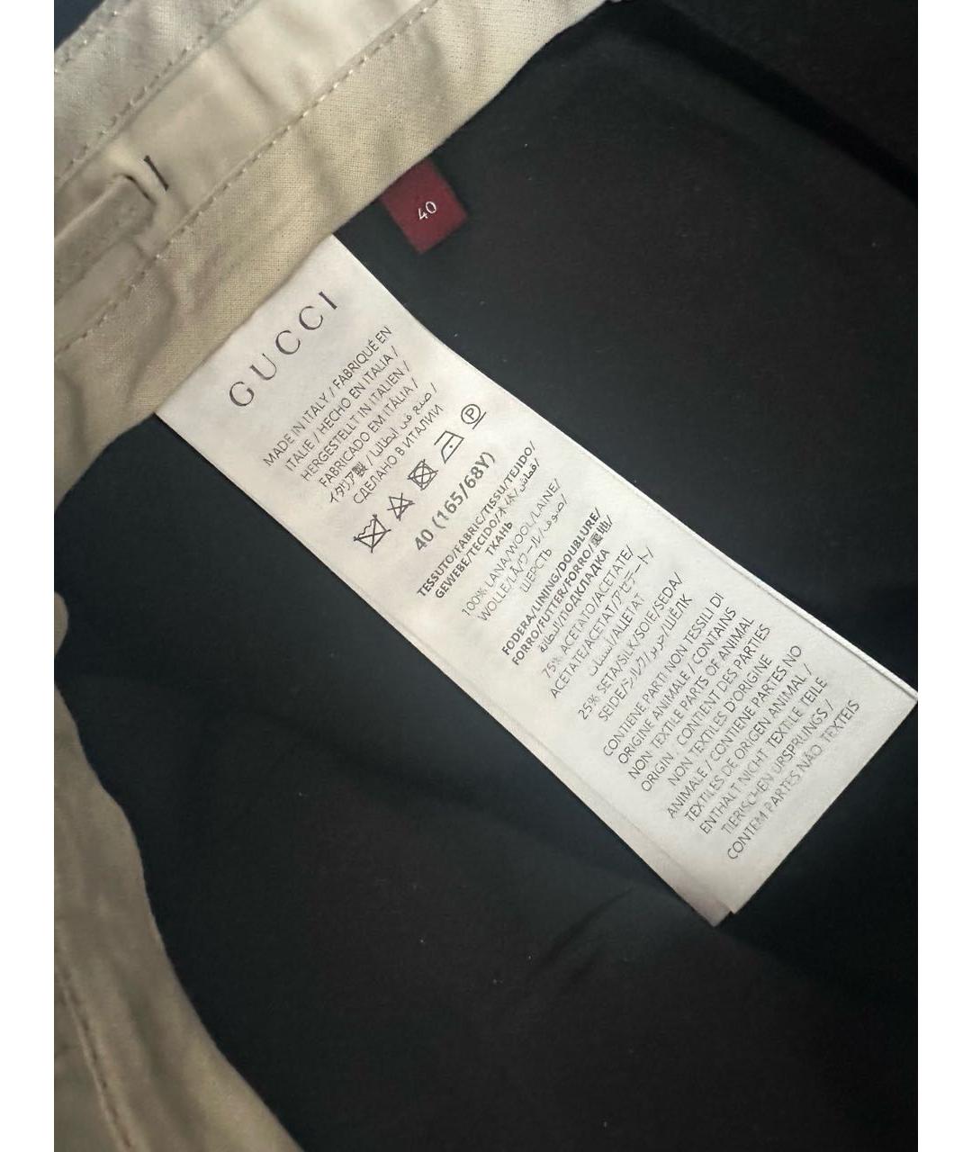 GUCCI Черные шерстяные шорты, фото 4