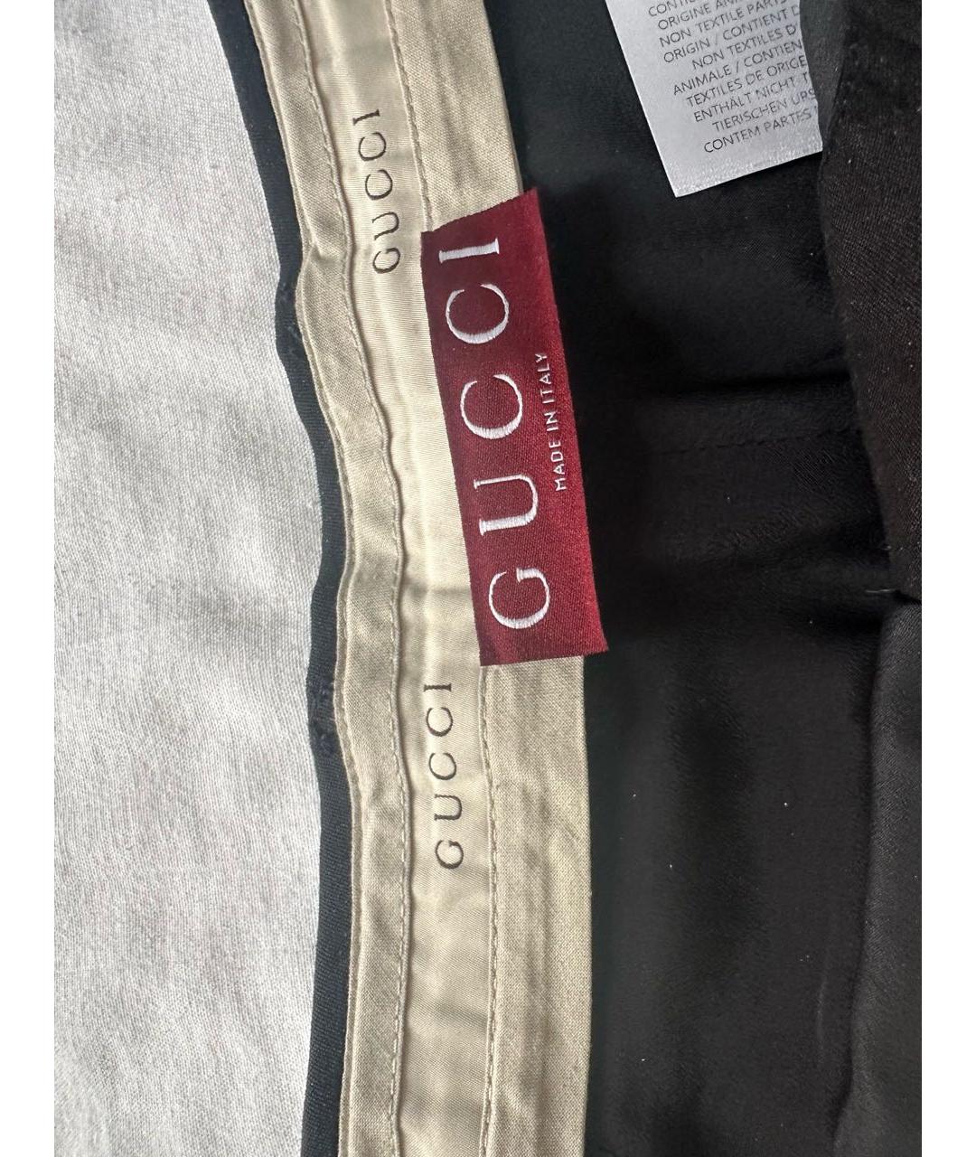 GUCCI Черные шерстяные шорты, фото 5