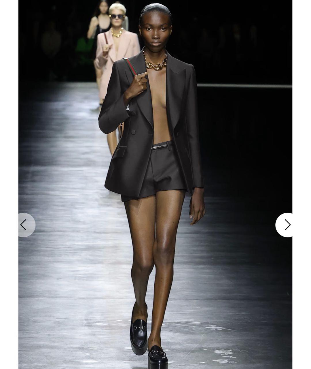 GUCCI Черные шерстяные шорты, фото 2