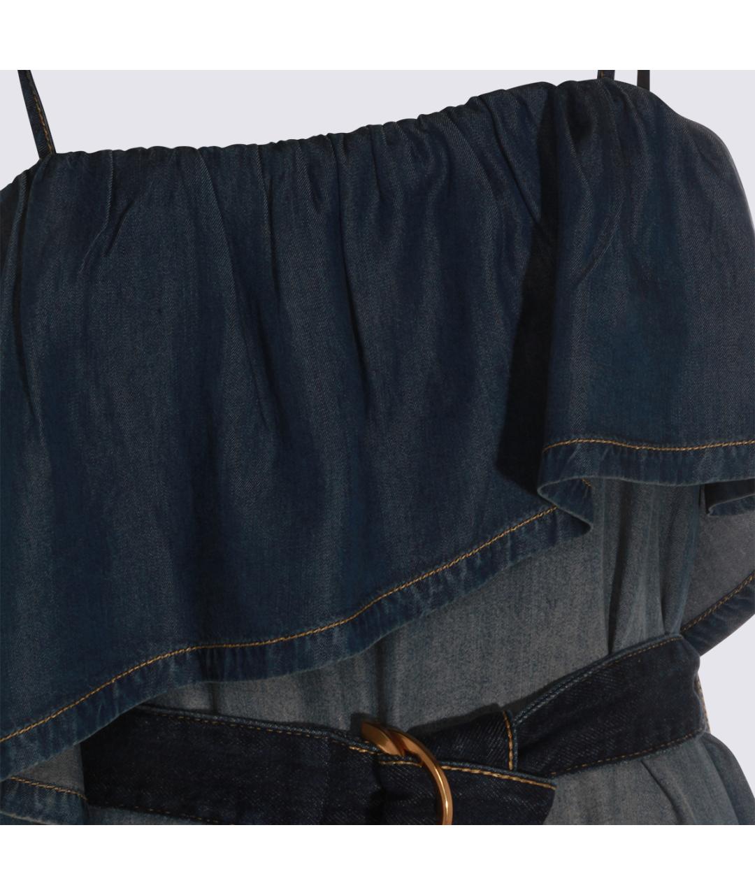 PINKO Синее повседневное платье, фото 3