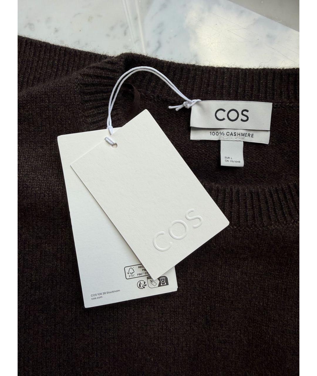 COS Коричневый кашемировый джемпер / свитер, фото 5