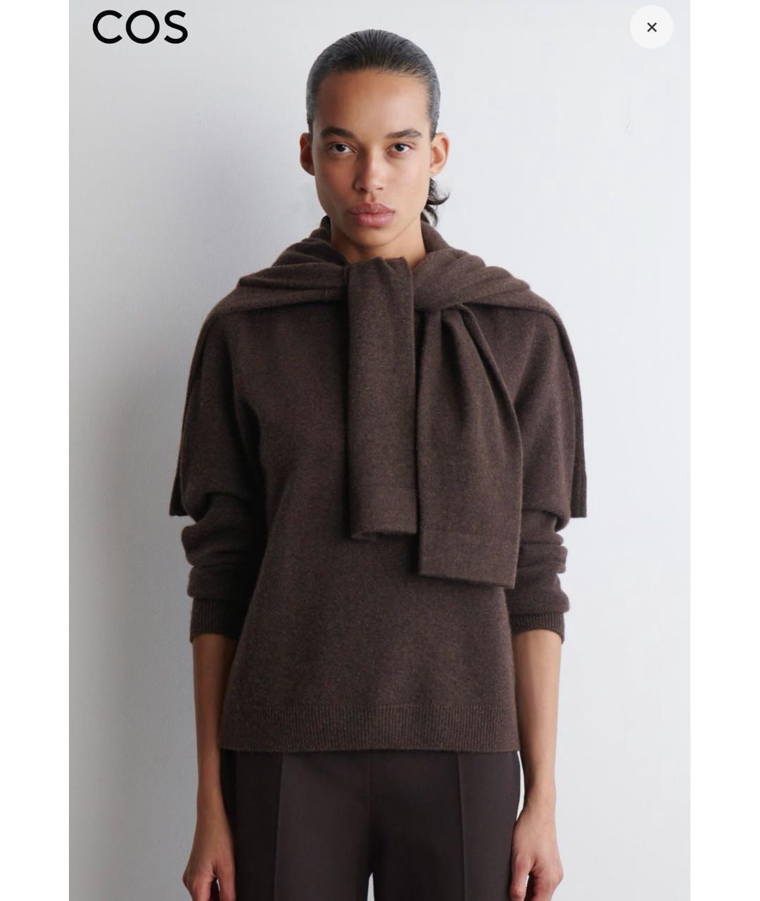 COS Коричневый кашемировый джемпер / свитер, фото 7