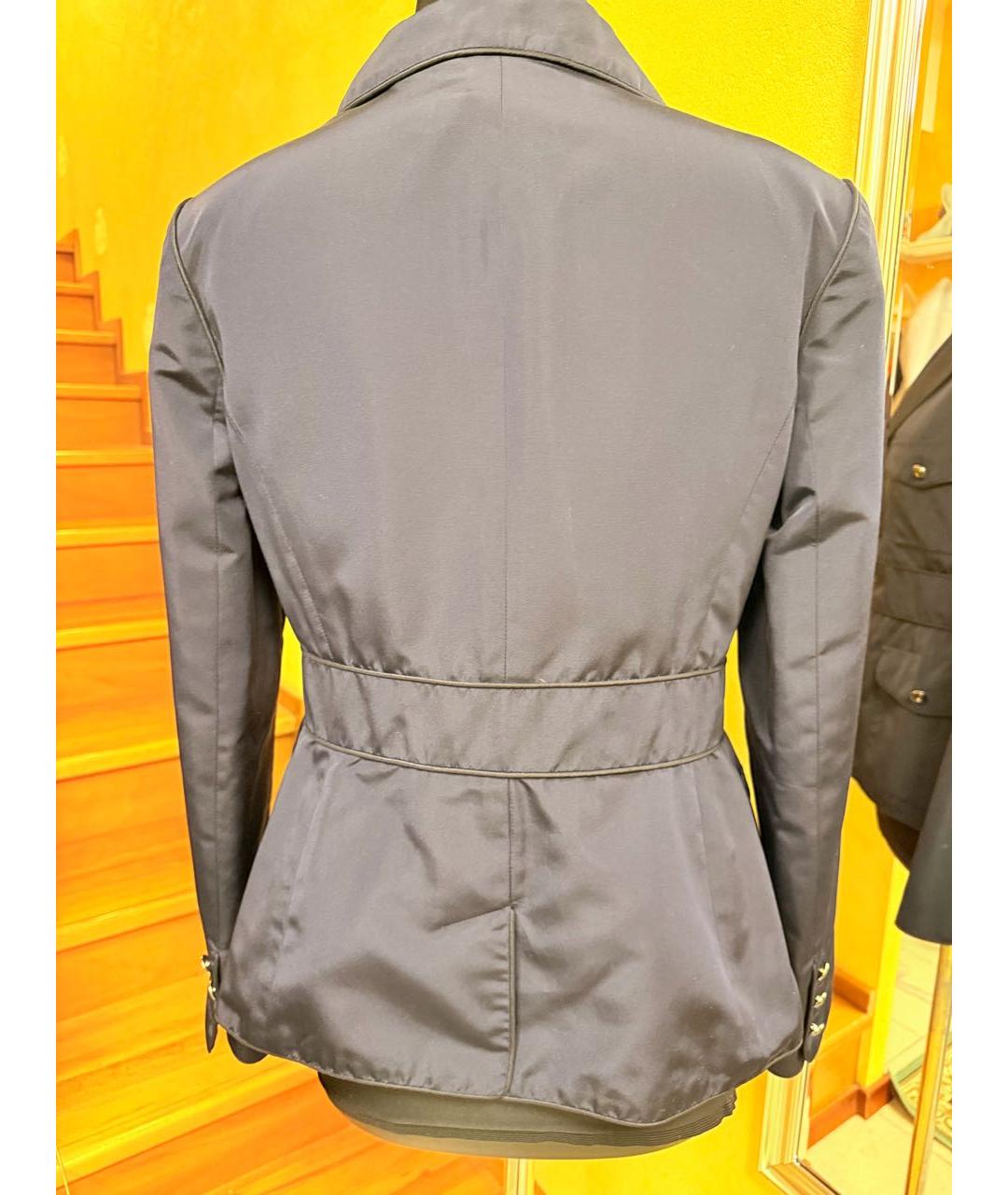 CHANEL Темно-синий шелковый жакет/пиджак, фото 2