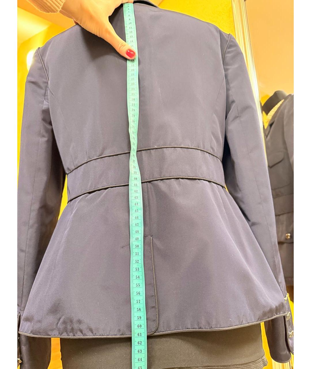 CHANEL Темно-синий шелковый жакет/пиджак, фото 5