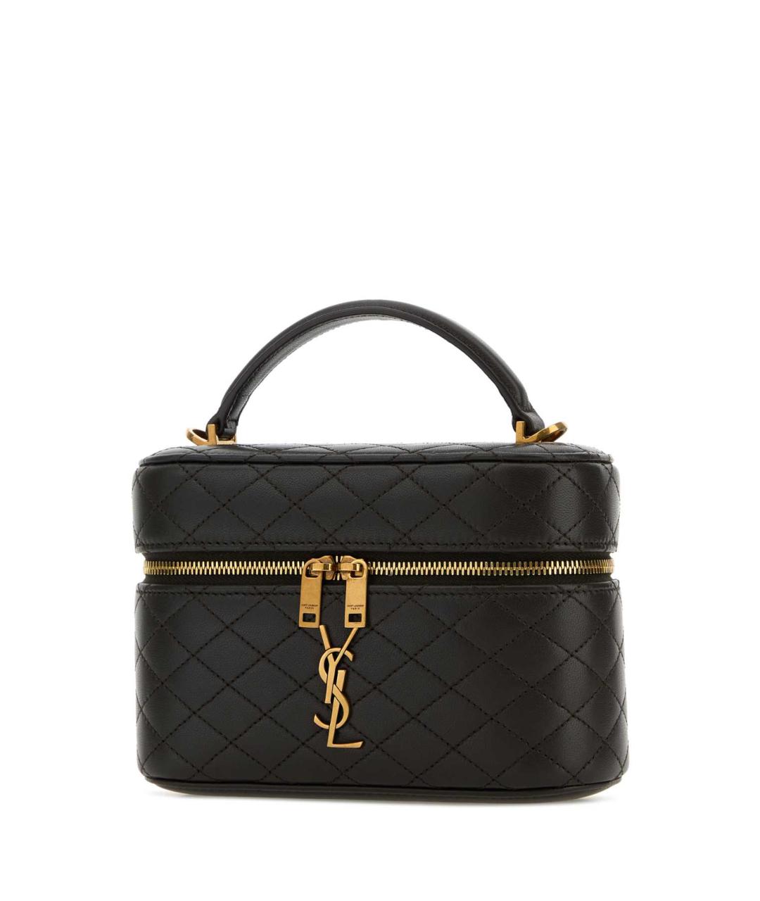 SAINT LAURENT Серая кожаная сумка через плечо, фото 2