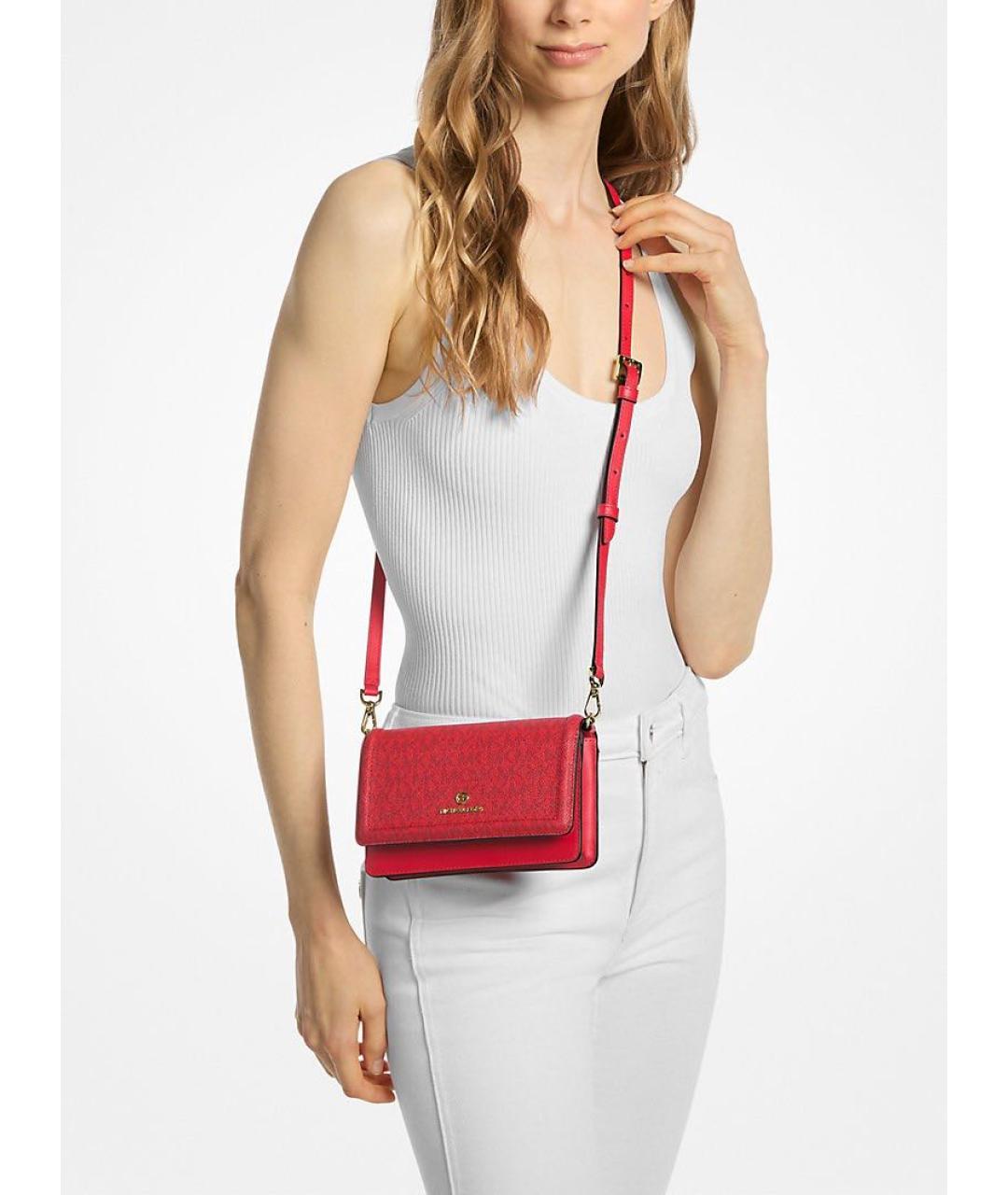 MICHAEL KORS Красная сумка через плечо, фото 3