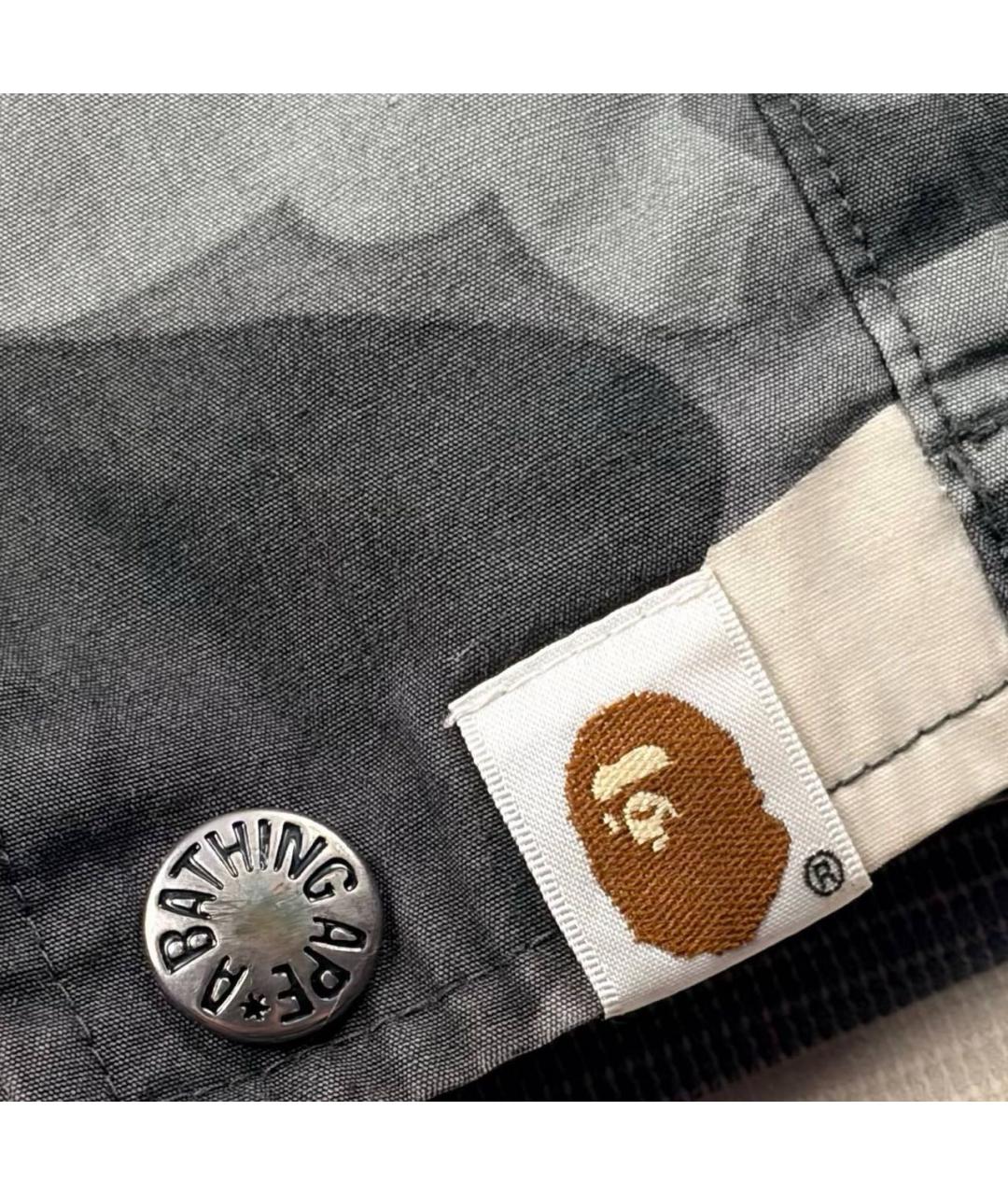 BAPE Антрацитовый полиэстеровый тренч / плащ, фото 4