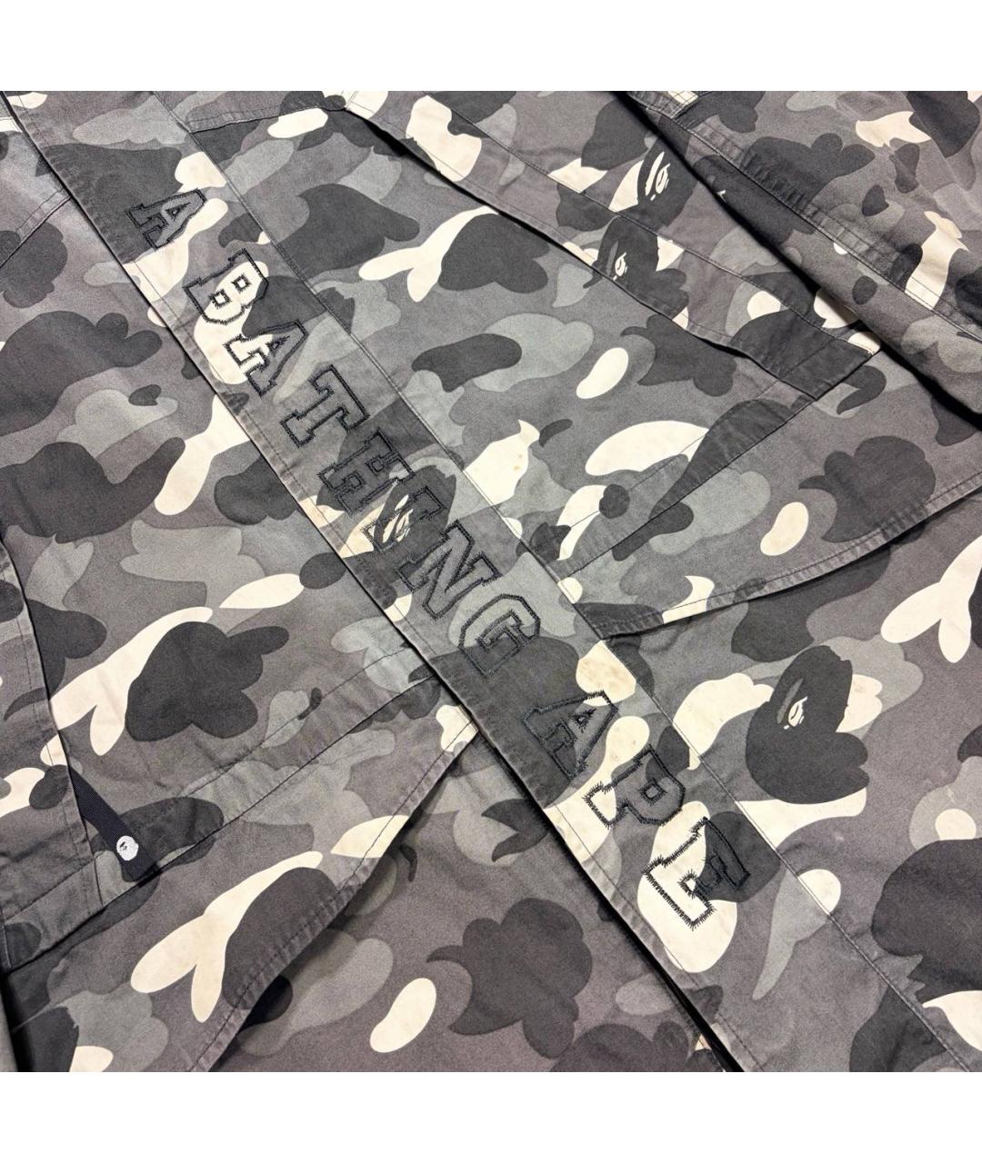BAPE Антрацитовый полиэстеровый тренч / плащ, фото 3