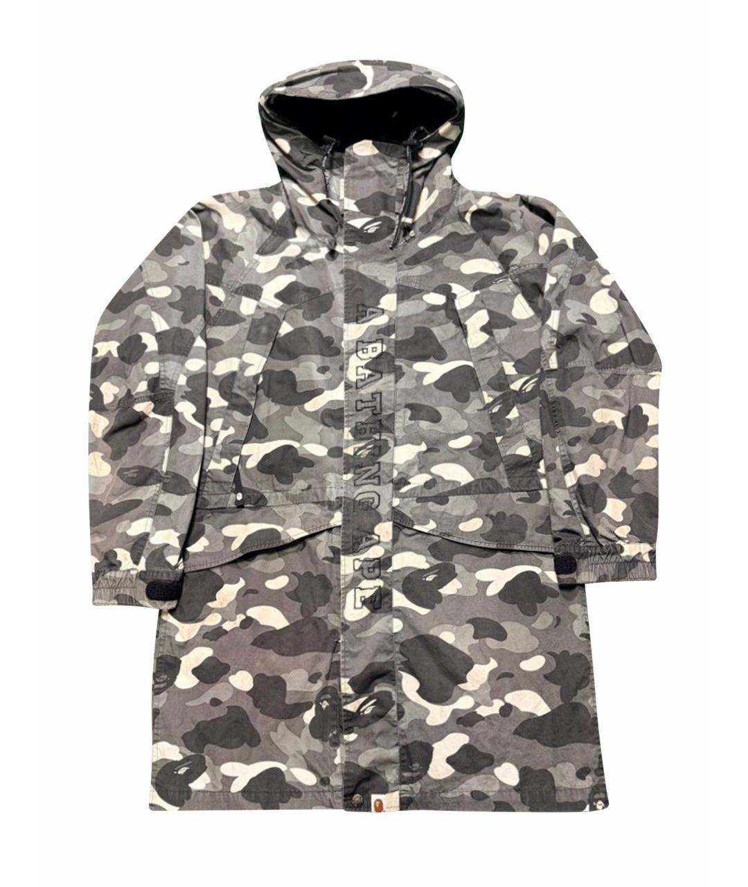 BAPE Антрацитовый полиэстеровый тренч / плащ, фото 1