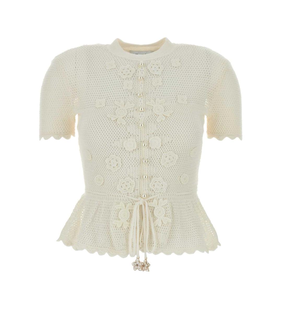 SELF-PORTRAIT Белая хлопковая футболка, фото 1