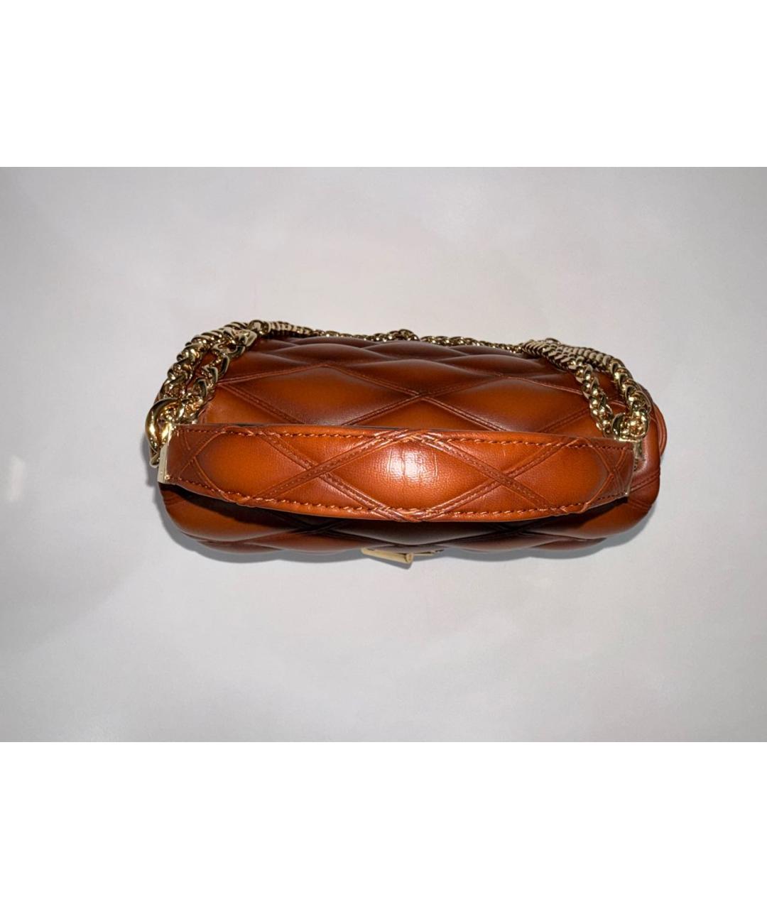 LOUIS VUITTON Коричневая кожаная сумка с короткими ручками, фото 3