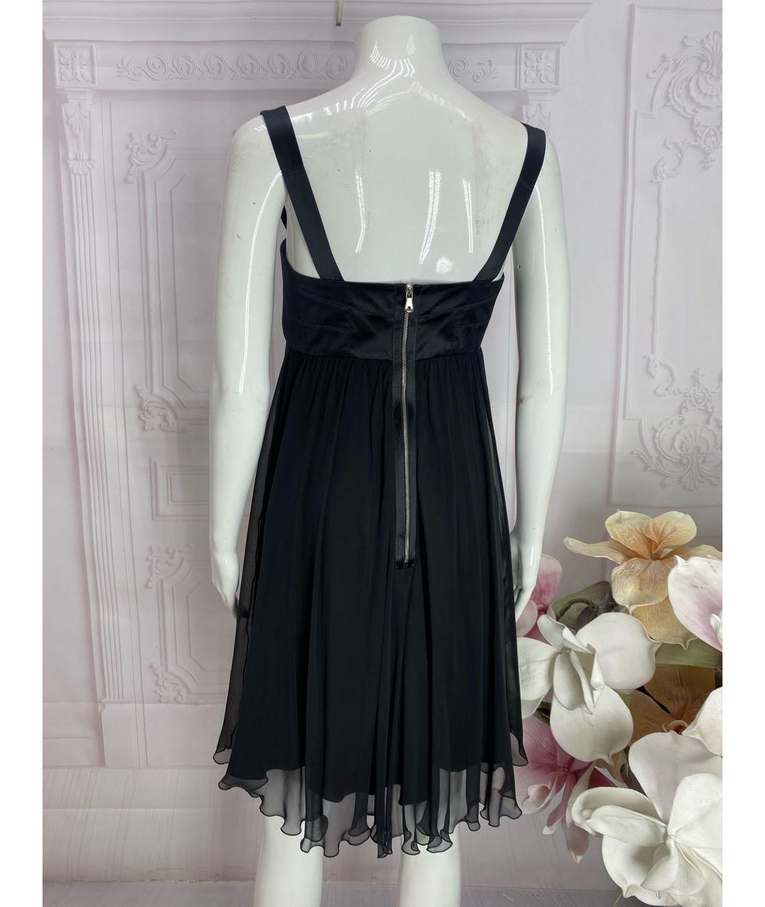 DOLCE&GABBANA Черное шелковое коктейльное платье, фото 8