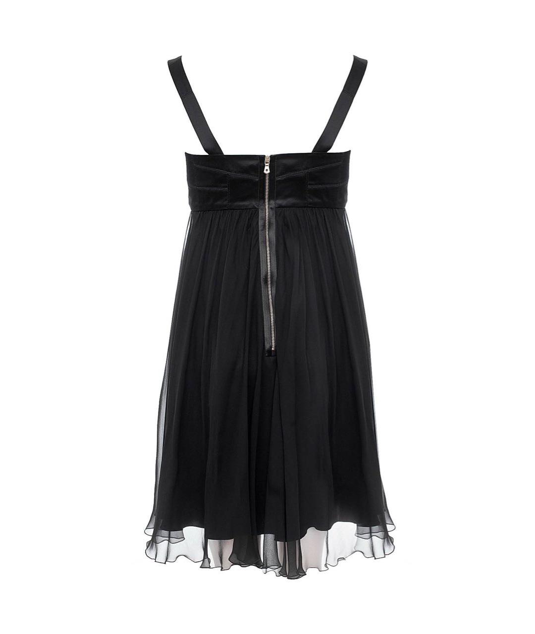 DOLCE&GABBANA Черное шелковое коктейльное платье, фото 2