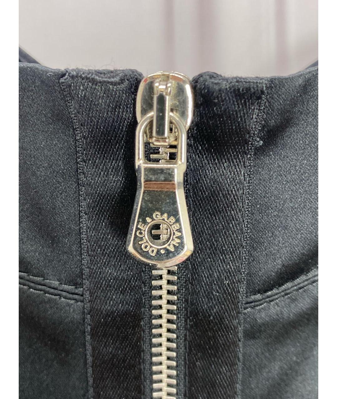 DOLCE&GABBANA Черное шелковое коктейльное платье, фото 4