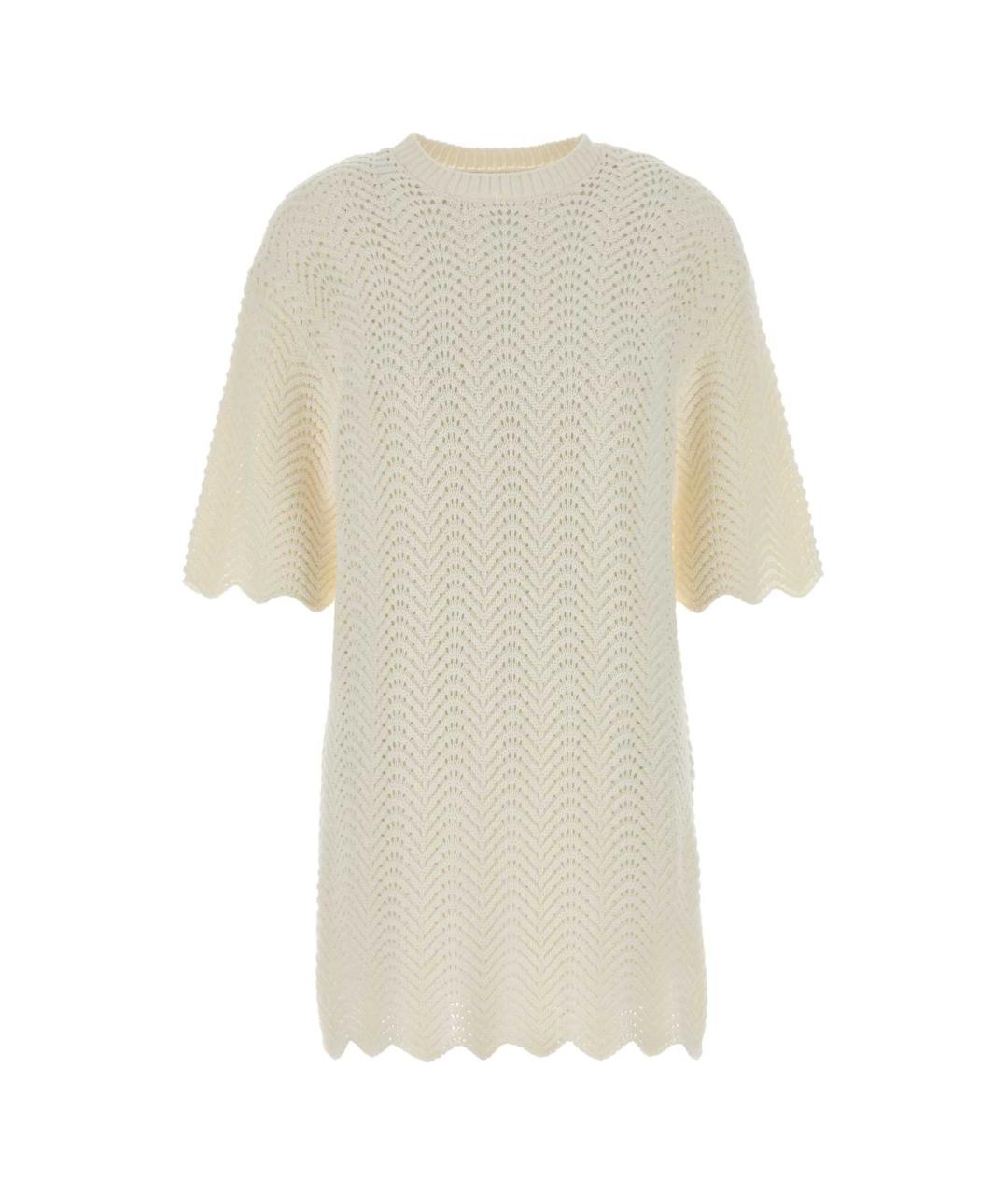 LOULOU STUDIO Бежевое хлопковое повседневное платье, фото 1