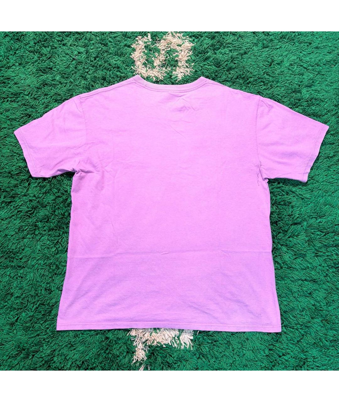 SUPREME Фуксия хлопковая футболка, фото 2