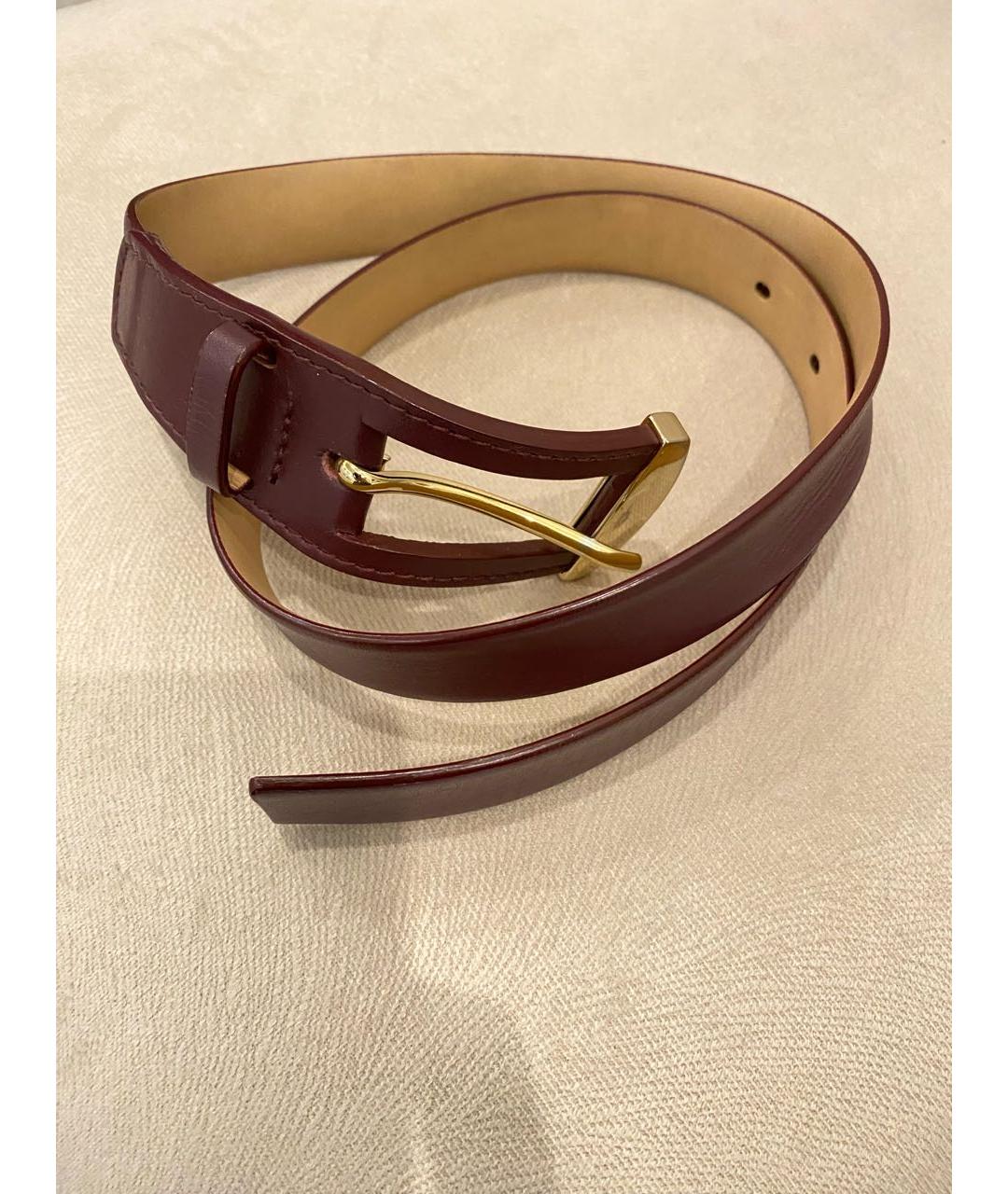 FURLA Бордовый кожаный ремень, фото 3
