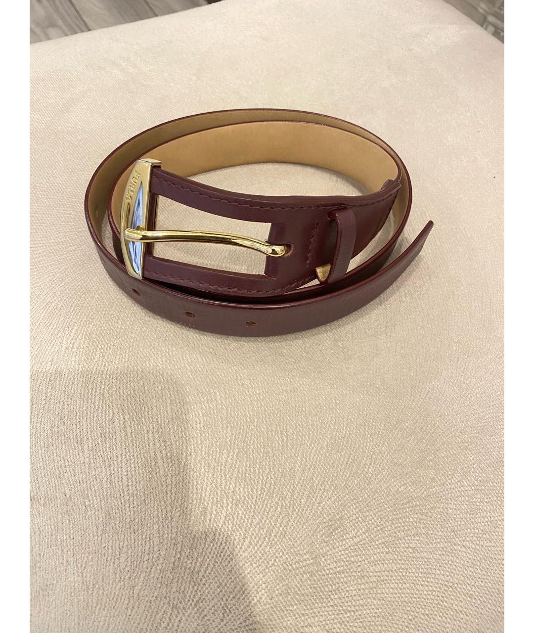 FURLA Бордовый кожаный ремень, фото 4