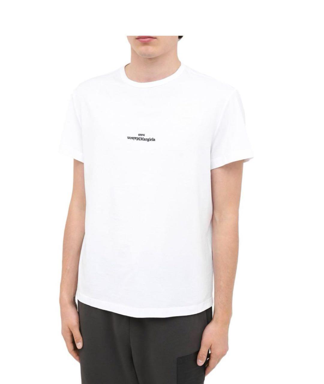 MAISON MARGIELA Белая хлопковая футболка, фото 2