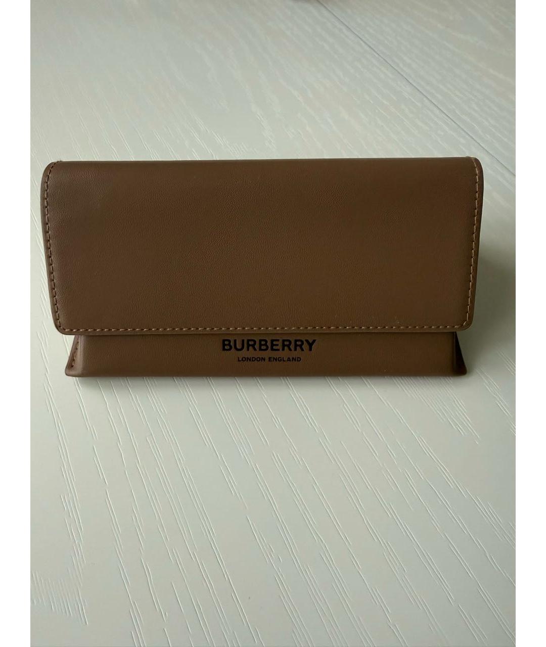 BURBERRY Золотые металлические солнцезащитные очки, фото 4