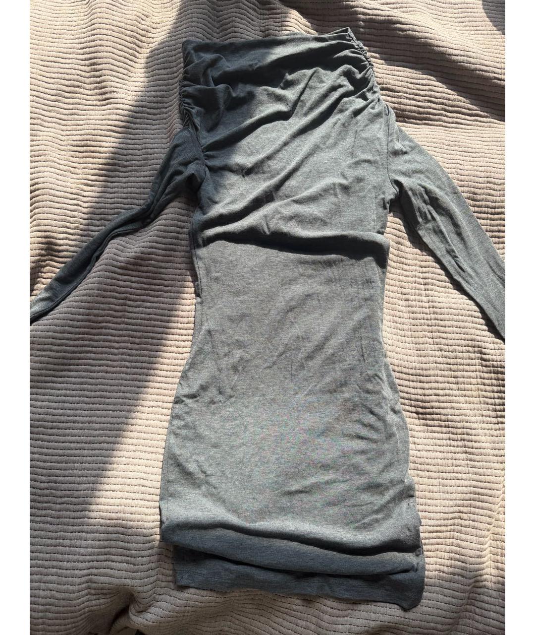 12 STOREEZ Серое вискозное повседневное платье, фото 4