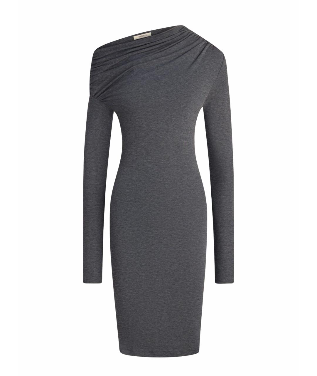 12 STOREEZ Серое вискозное повседневное платье, фото 1