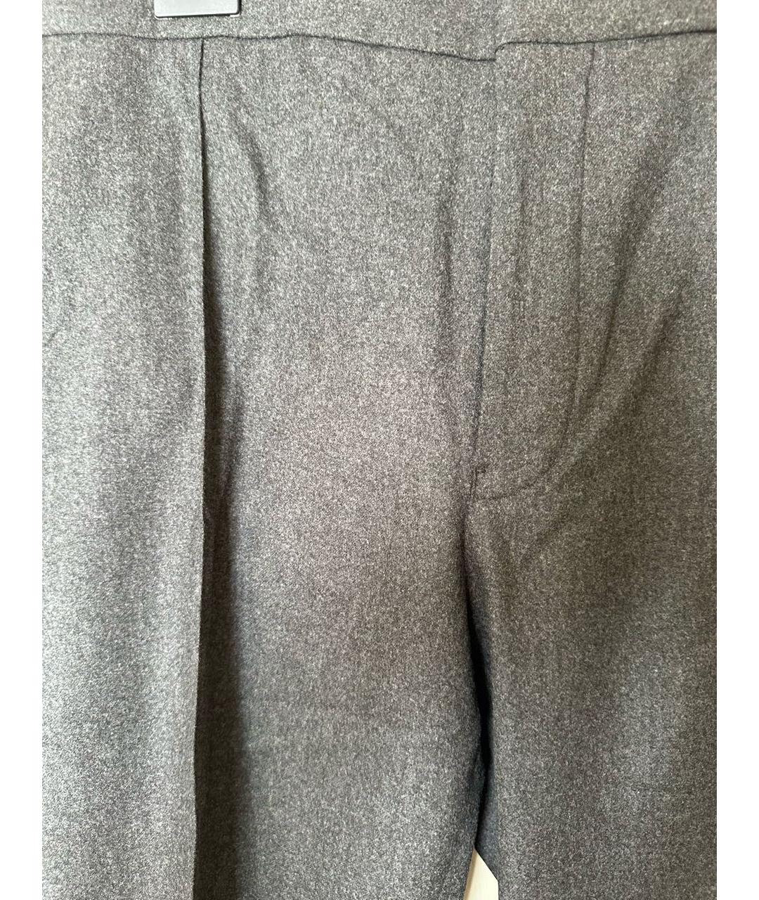 ZEGNA Серые шерстяные повседневные брюки, фото 6